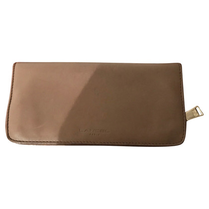 Lancel Täschchen/Portemonnaie aus Leder in Taupe