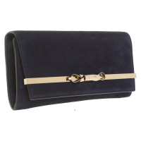 Jimmy Choo Clutch aus Wildleder in Blau