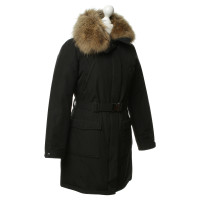 Woolrich Black coat with fur