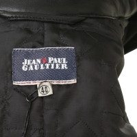 Jean Paul Gaultier Leather coat with fur collar