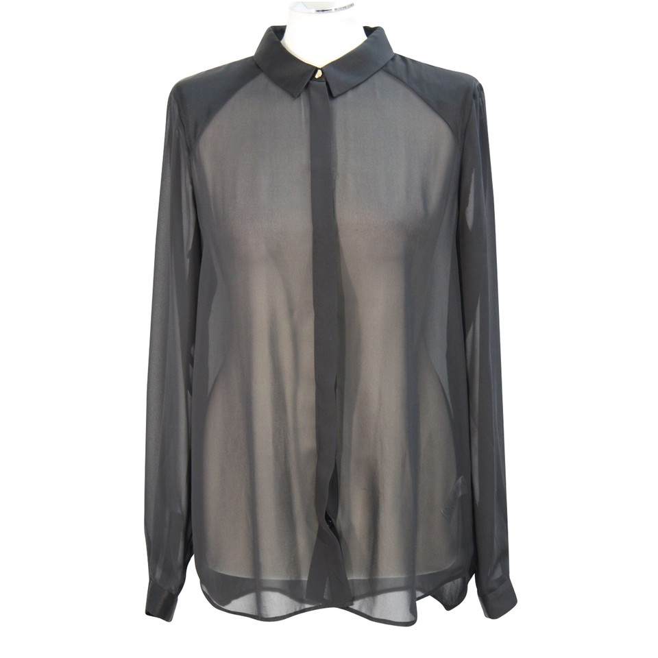 French Connection Semitransparante blouse zwart