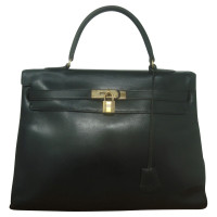 Hermès Kelly Bag 35 in Pelle in Nero