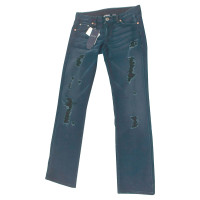 Armani Jeans Dunkelblaue Jeans im Destroyed Look