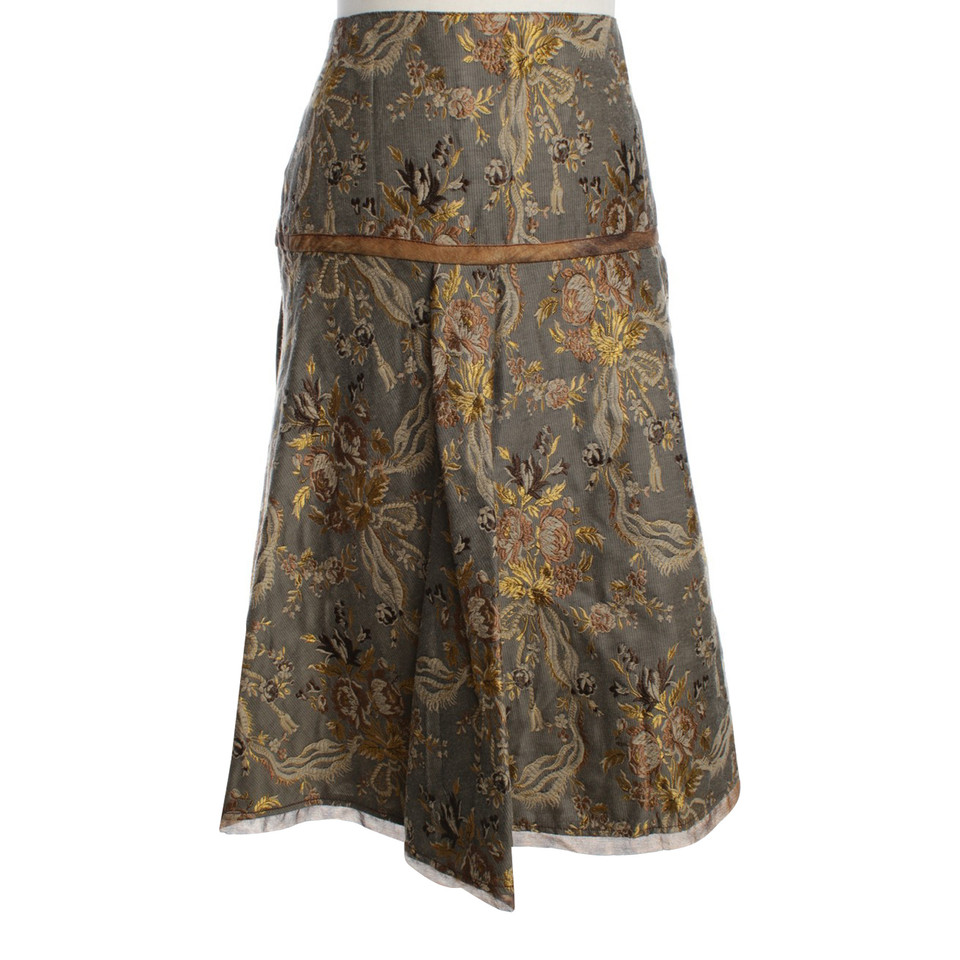 Roberto Cavalli Folding skirt with floral pattern
