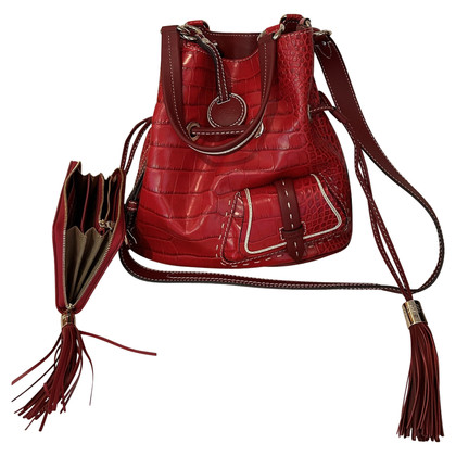 Lancel Tote bag Patent leather in Red