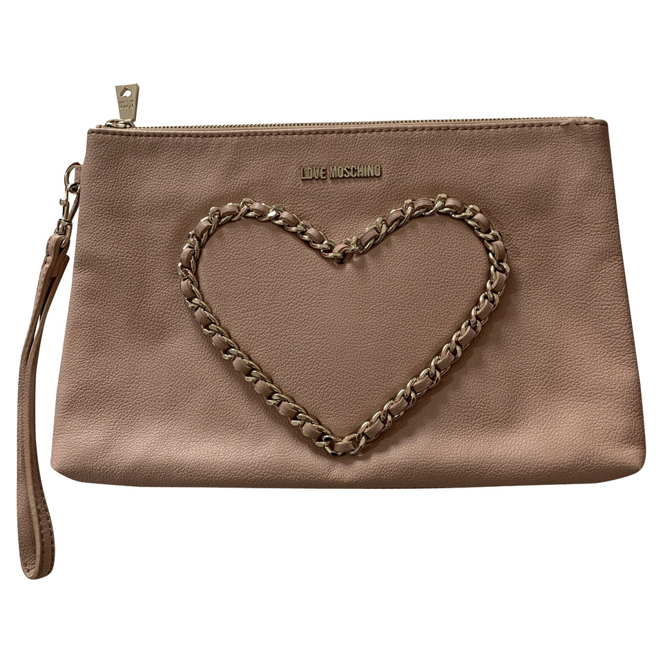Moschino Love Clutch Bag in Pink