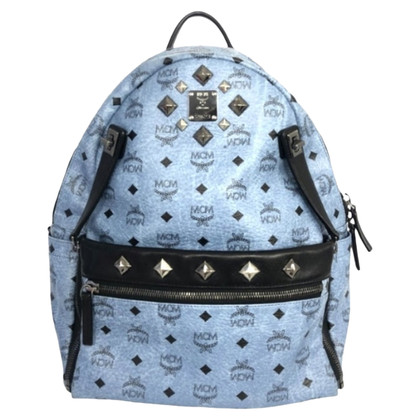 Mcm Zaino in Pelle in Blu