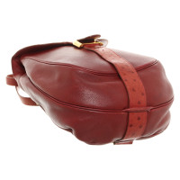 Delvaux Rucksack aus Leder in Rot