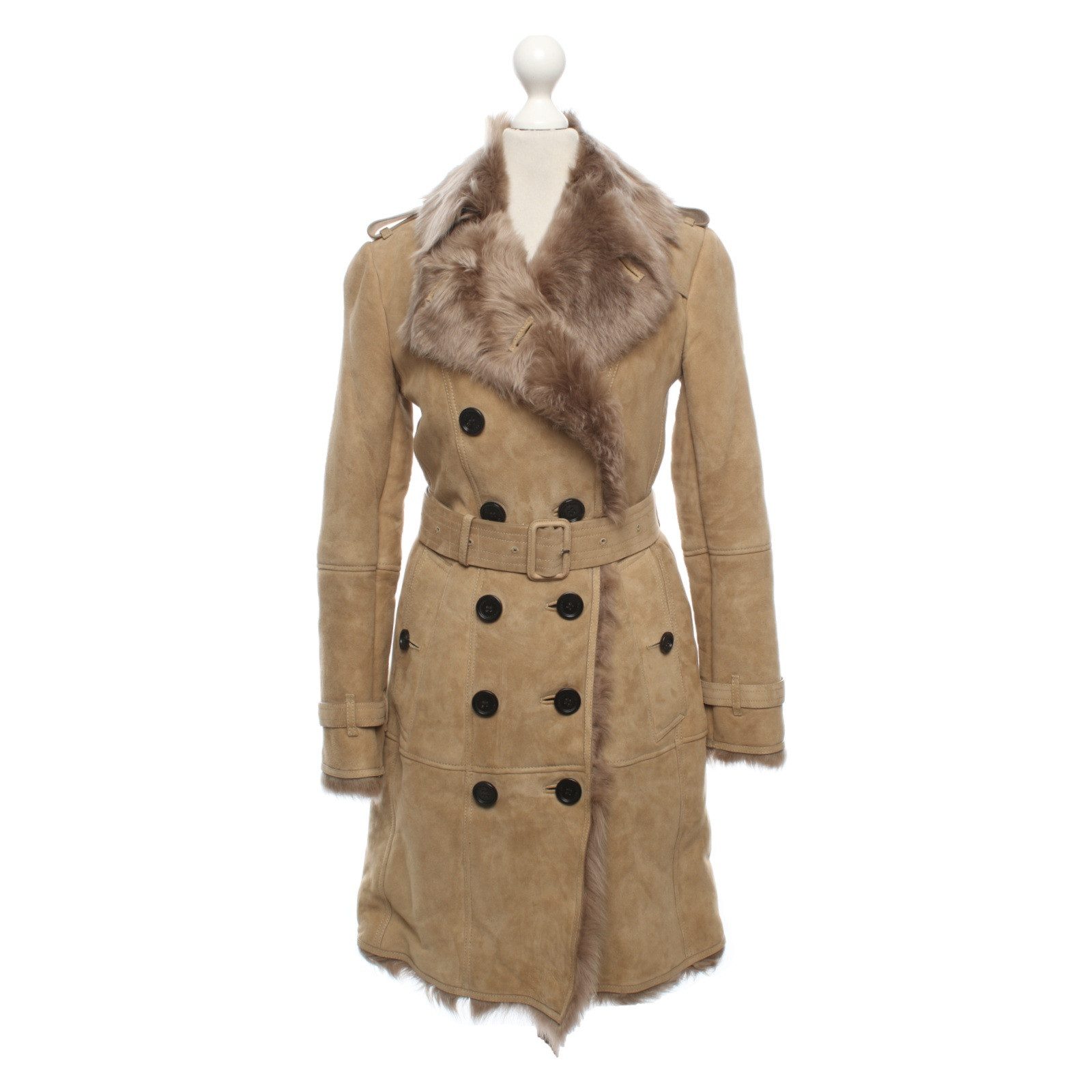 Burberry Jacke/Mantel aus Pelz in Beige - Second Hand Burberry Jacke/Mantel  aus Pelz in Beige gebraucht kaufen für 1611€ (4421807)