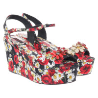 Dolce & Gabbana Wedges met bloemmotief