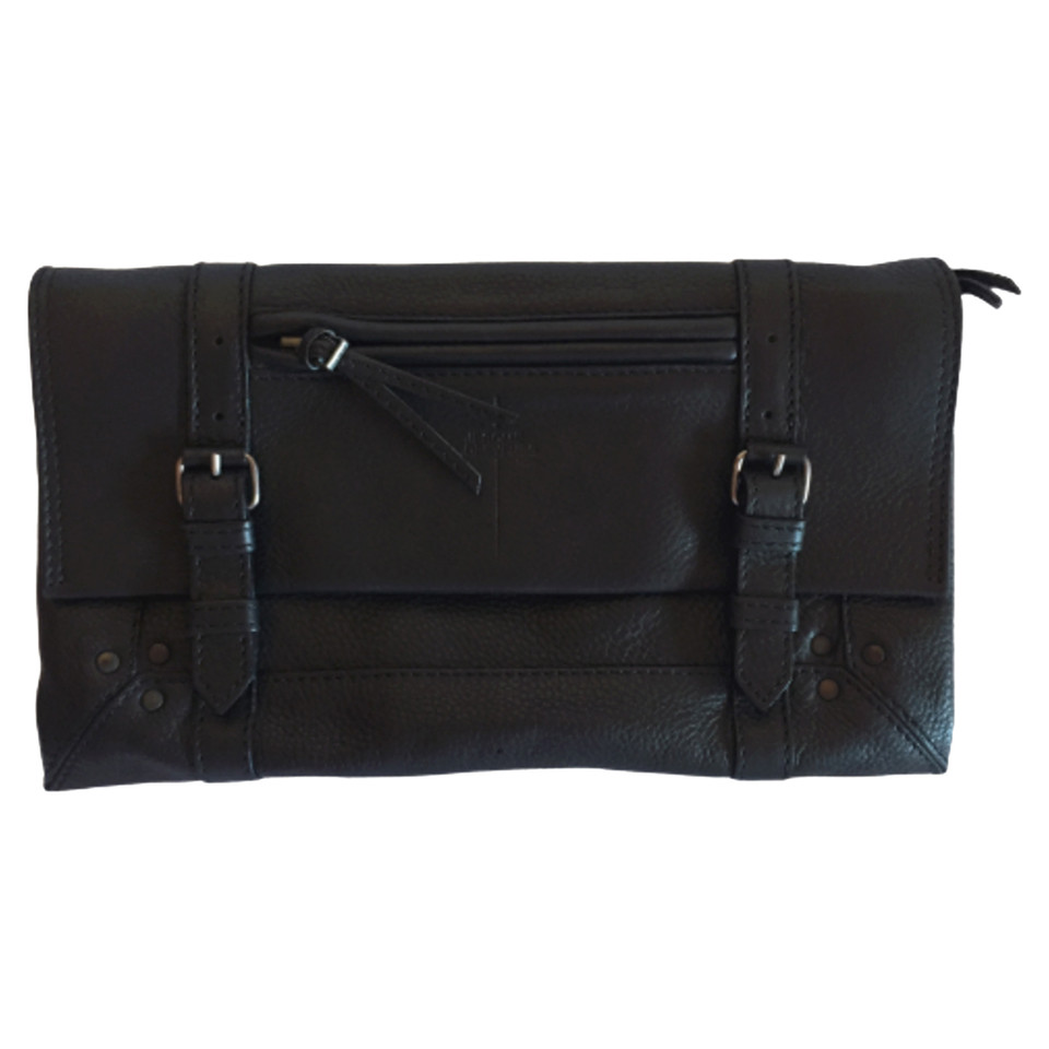 Jerome Dreyfuss Clutch Bag Leather in Black
