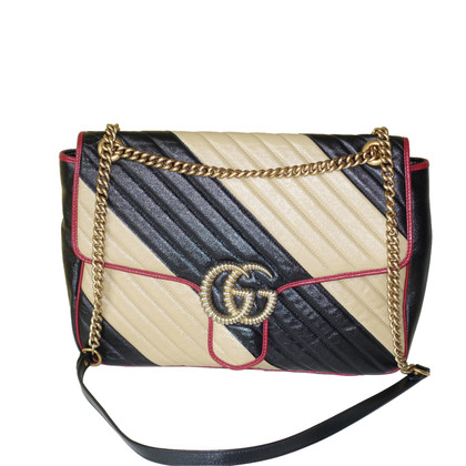 Gucci GG Marmont Flap Bag Large in Pelle