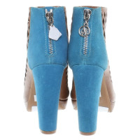 Armani Jeans Stiefeletten in Braun/Blau