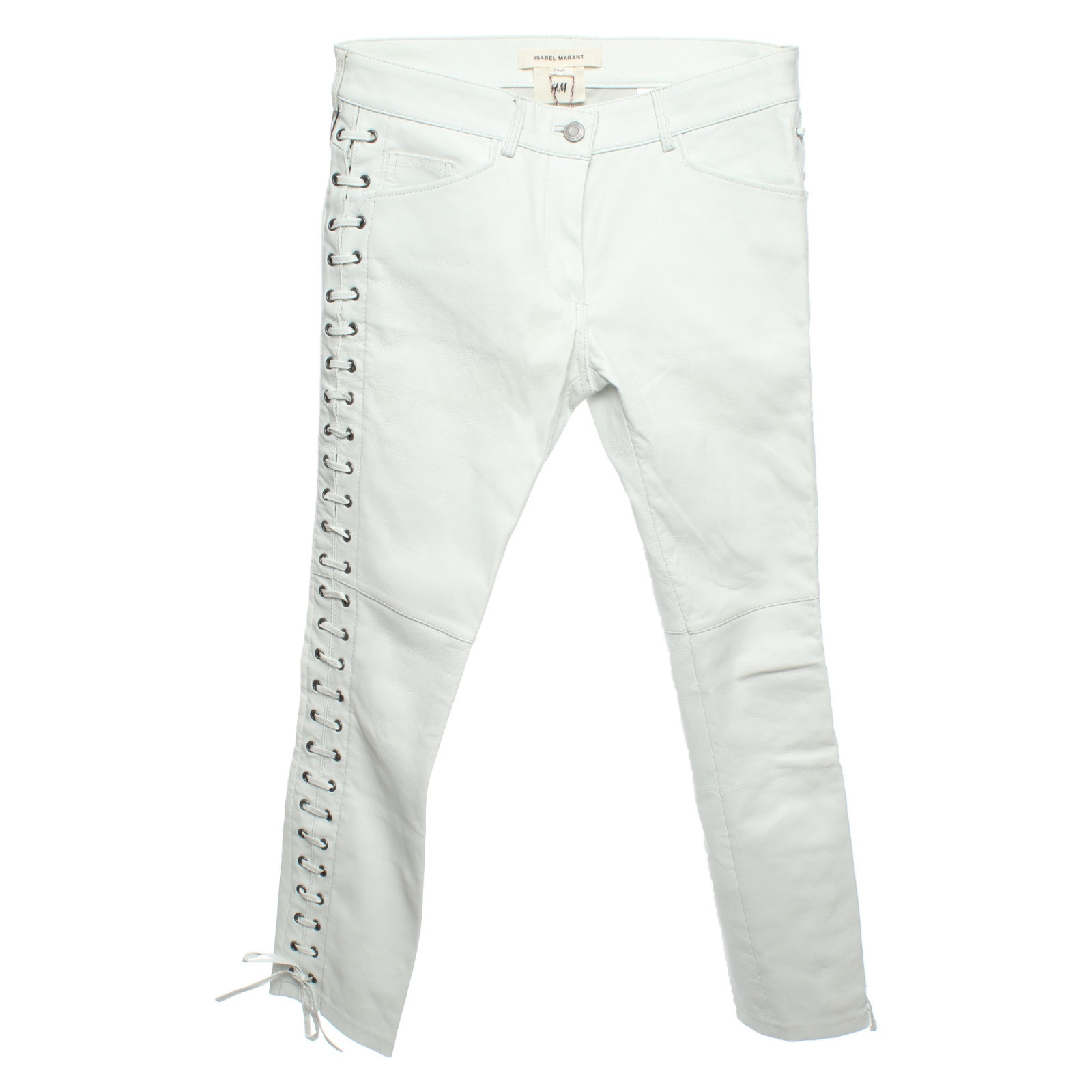 Isabel Marant Pour H&M Trousers Leather in Cream - Second Hand Isabel Marant  Pour H&M Trousers Leather in Cream buy used for 189€ (4527176)