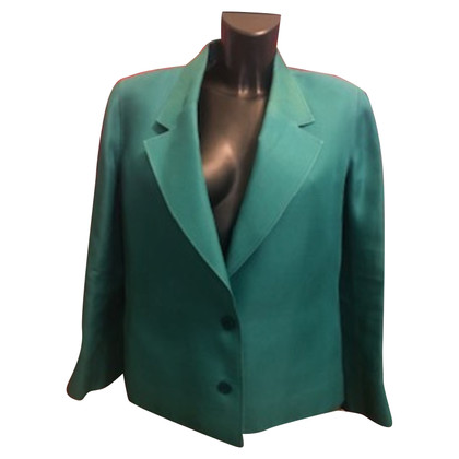 Yves Saint Laurent Giacca/Cappotto in Seta in Turchese