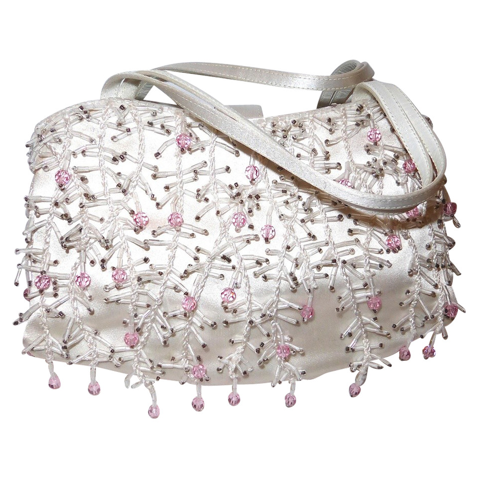 Manolo Blahnik Silk purse with semi-precious stones