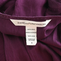 Diane Von Furstenberg Top Silk in Fuchsia