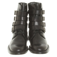 Yves Saint Laurent Ankle boots Leather in Black