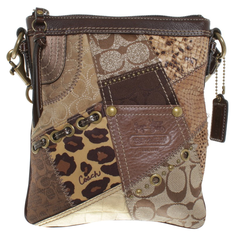 Coach Borsa a tracolla con motivo patchwork