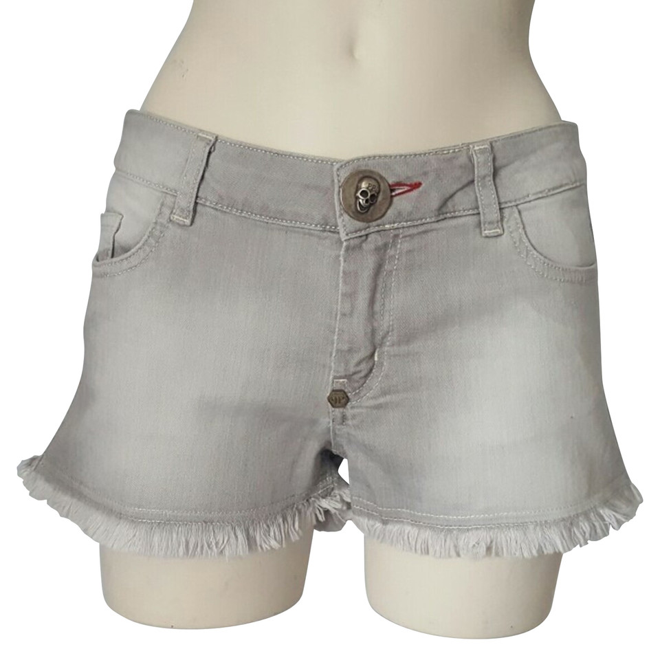 Philipp Plein Shorts aus Baumwolle in Grau