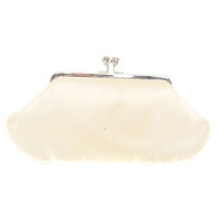 Anya Hindmarch clutch in cream white