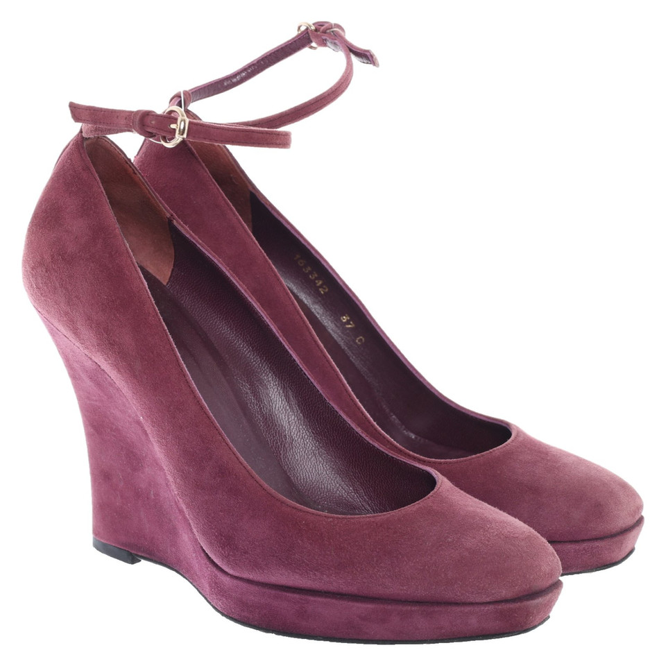 Gucci Wedges Leather in Violet