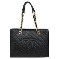 Chanel Grand  Shopping Tote aus Leder in Schwarz