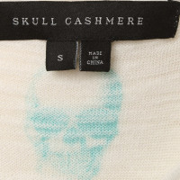 Skull Cashmere Top in bianco