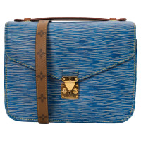 Louis Vuitton Pochette Métis Leer in Blauw