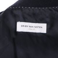 Dries Van Noten Cappotto con bordo in pelliccia