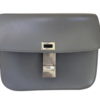 Céline Box Bag aus Leder in Grau