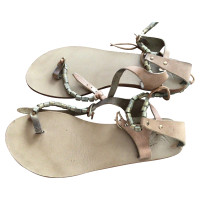 Ancient Greek Sandals Sandals Leather in Ochre