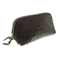 Bottega Veneta Cosmetic bag in marrone scuro