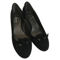 Carshoe Pumps/Peeptoes aus Leder in Schwarz