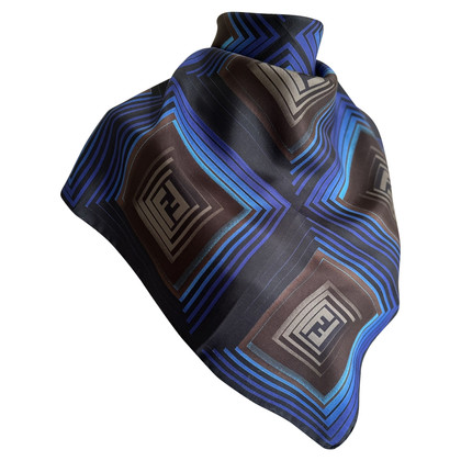 Fendi Echarpe/Foulard en Soie en Bleu