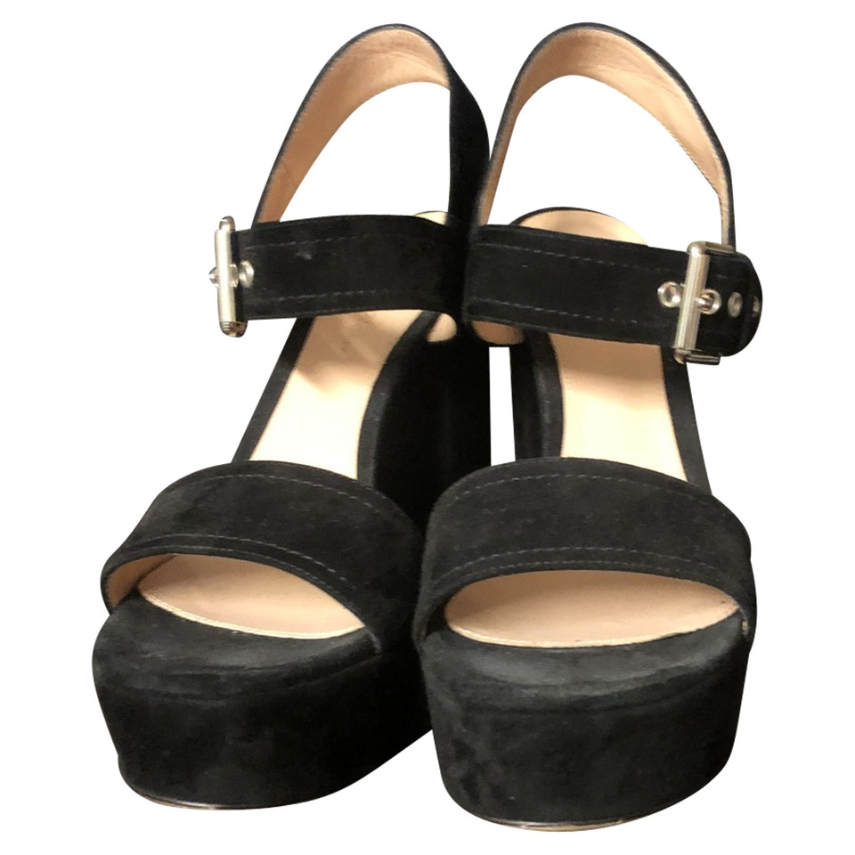 Gianvito Rossi Sandales en Daim en Noir