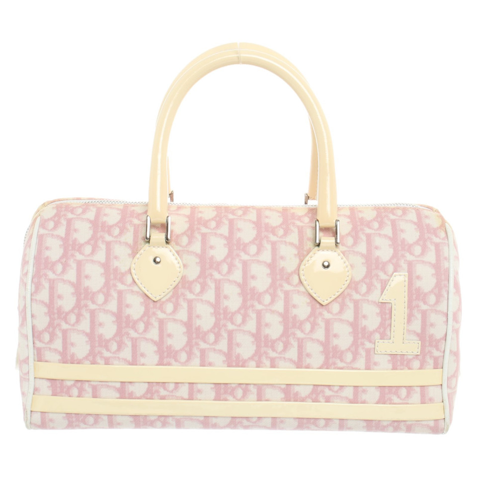 Christian Dior Handbag Canvas in Pink