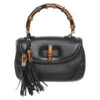 Gucci Bamboo Bag in Pelle in Nero