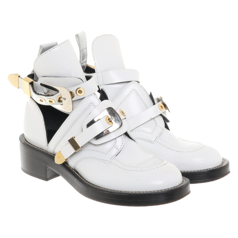 Balenciaga Ankle boots Leather in White