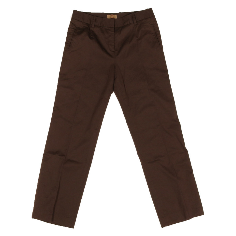 Aigner Trousers Cotton in Brown