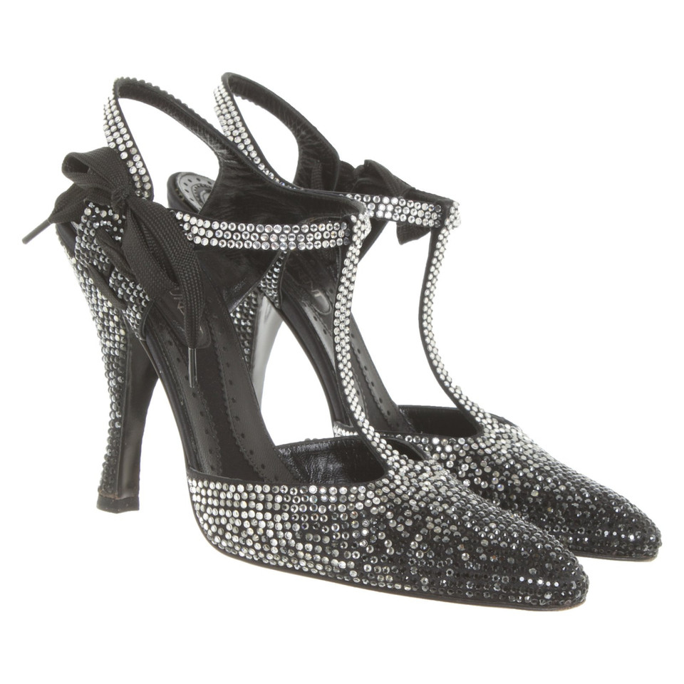 Yves Saint Laurent Pumps/Peeptoes Leer in Zwart