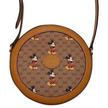 Gucci Round GG Shoulder Bag aus Leder in Braun