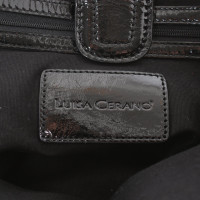 Luisa Cerano Handtasche aus Lackleder in Schwarz