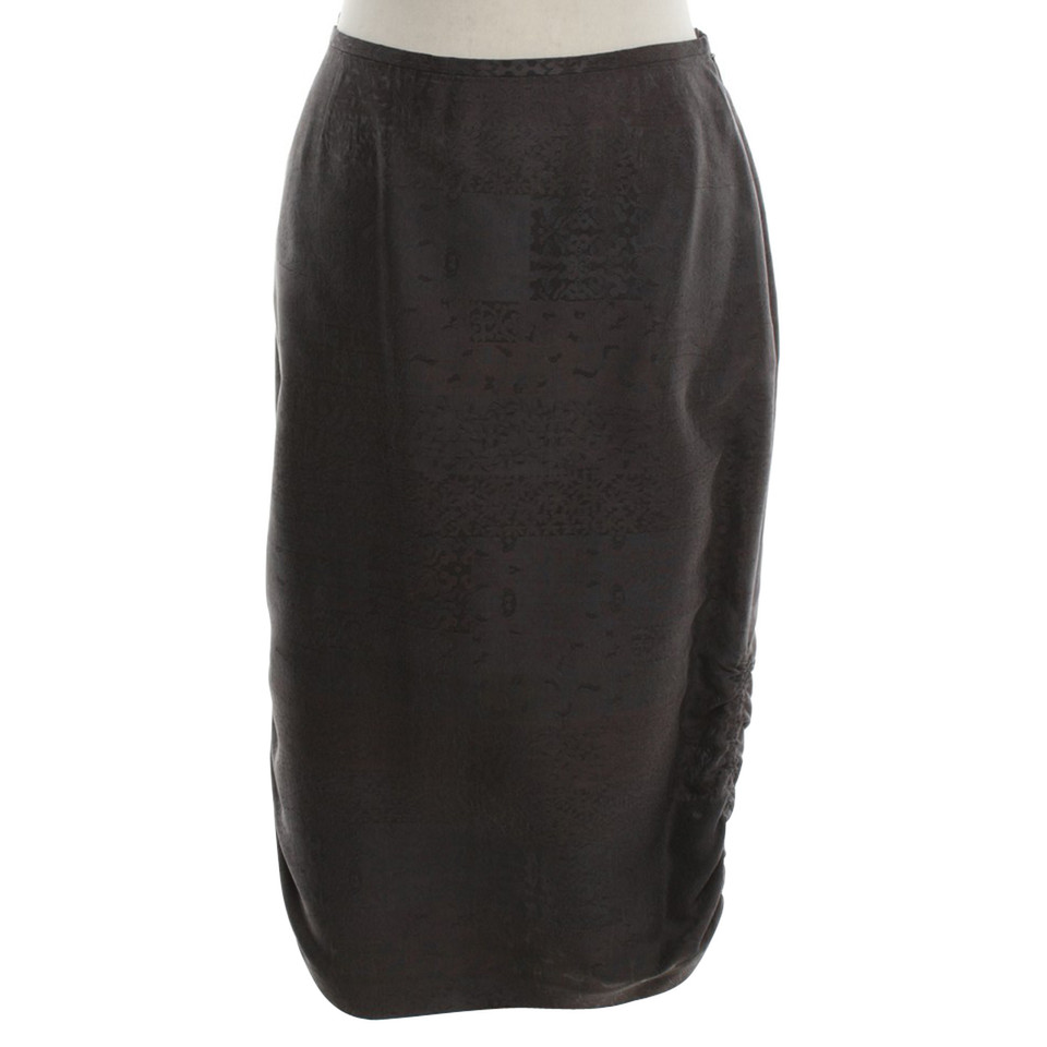 Giorgio Armani Silk skirt in dark brown