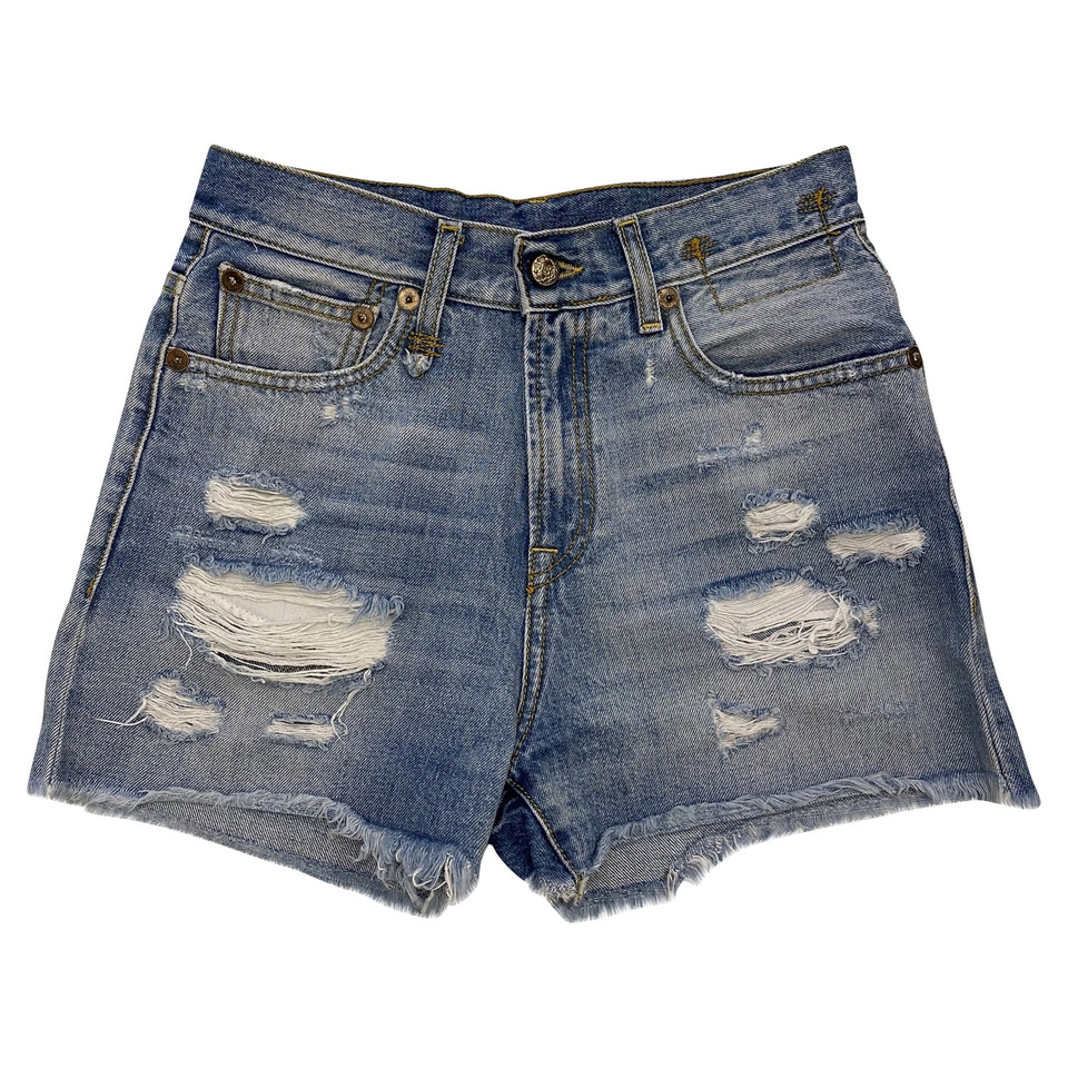 R 13 Shorts Jeans fabric in Blue