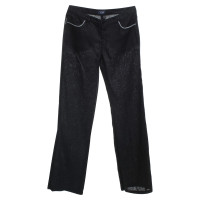 Armani Jeans pantaloni di lino in nero