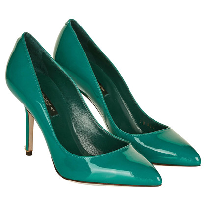 Dolce & Gabbana Pumps/Peeptoes Leather in Petrol