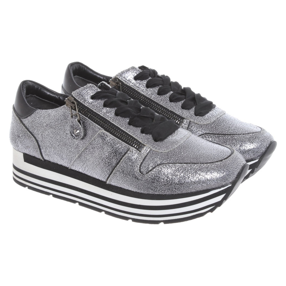 Kennel & Schmenger Lace-up shoes Leather in Silvery