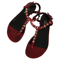 Balenciaga Sandalen aus Leder in Rot