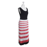 Fendi Kleid in Schwarz/Weiß/Rot